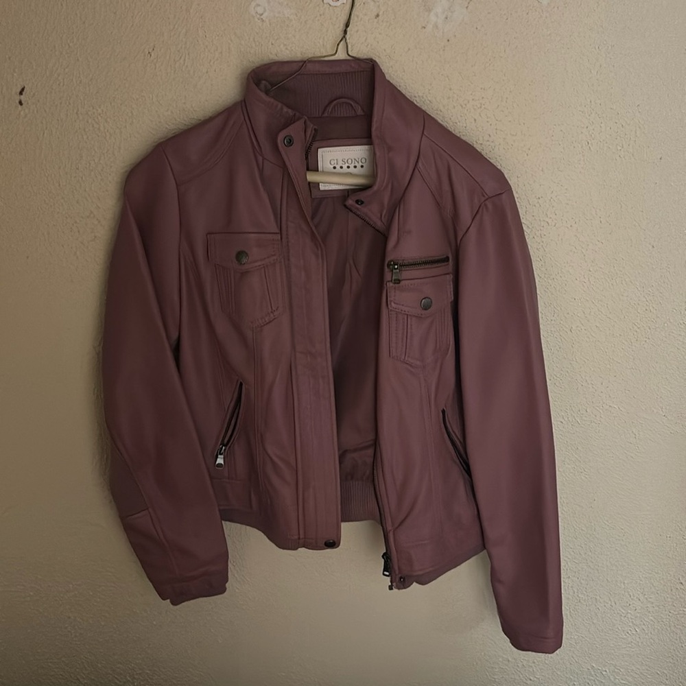 Ci Sono by Cavilini Ladies Pink Leather Jacket